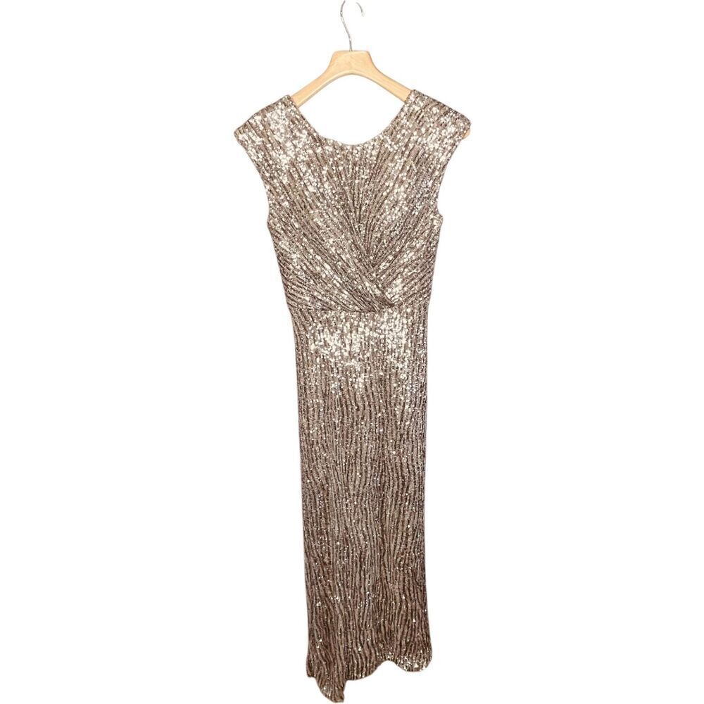 Odrella Bayan Elbise Sequin Floor Length Gown